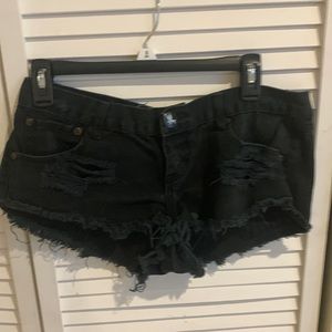 One teaspoon fray cotton shorts. In good condition with white stain by crotch